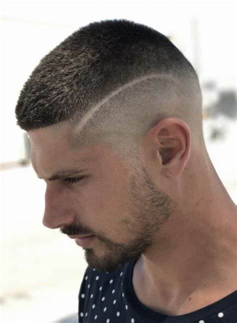 High Fade - Professional buzz cut style guide featuring high fade with Top: 9-15mm, Sides: 0.5-2mm length