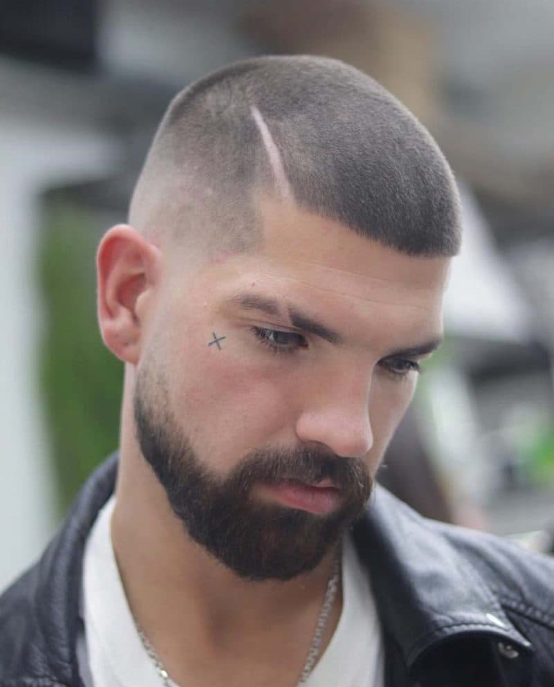 Burr Cut - Professional buzz cut style guide featuring burr cut with 1.5-3mm length