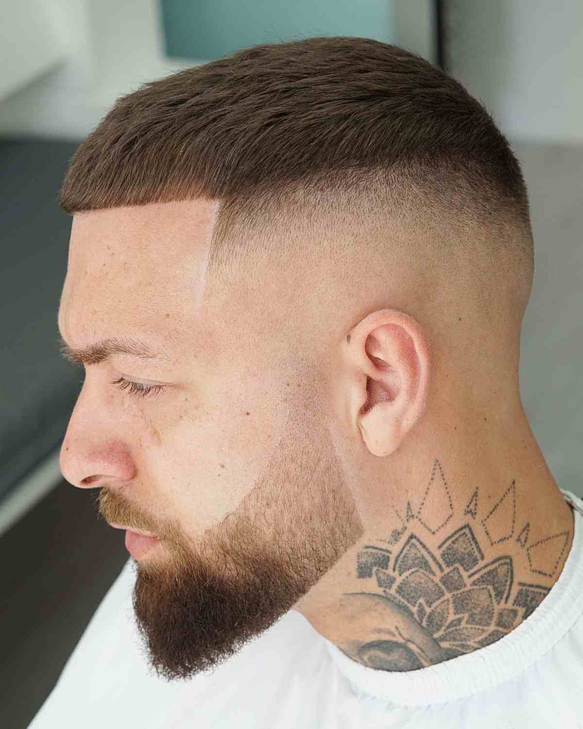 Butch Cut - Professional buzz cut style guide featuring butch cut with 6-12mm length